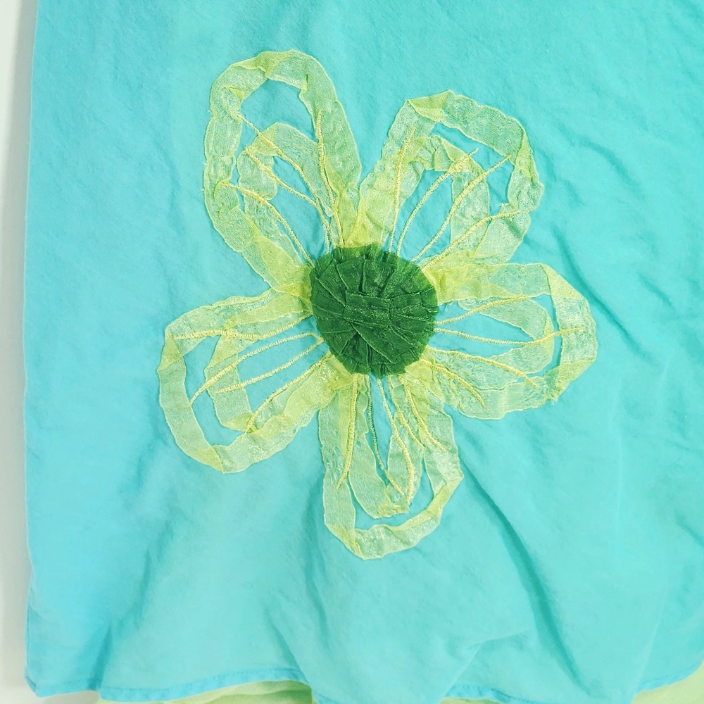 Lane Bryant Size 16 Blue Skirt With Flower - Picture 5 of 5